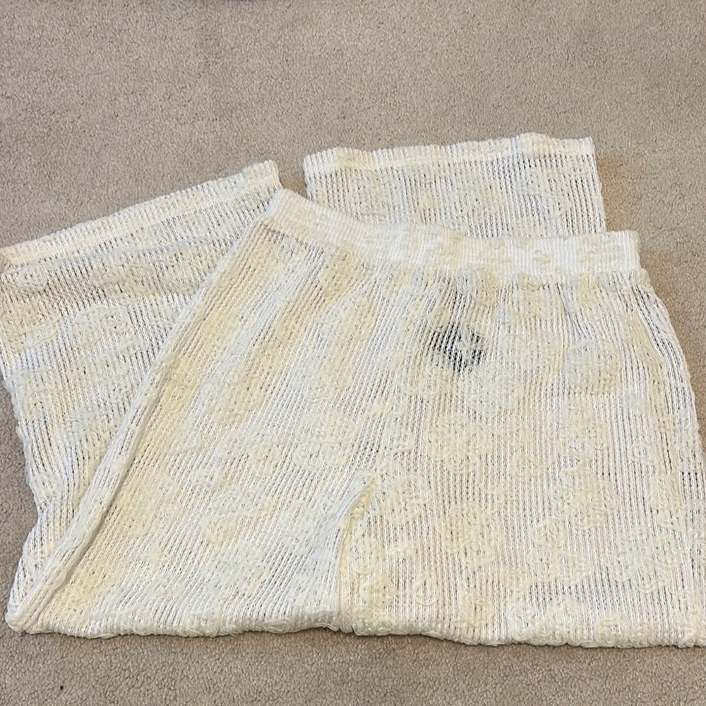 White Knit Pants